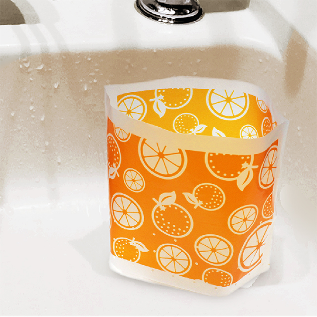 置くだけ水切り袋 オレンジ