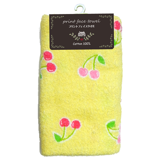 プリントフェイスタオル 2i色アソート