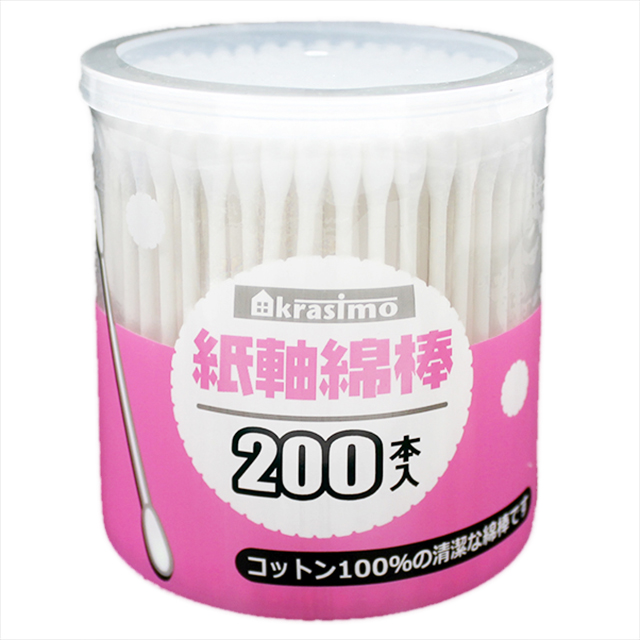 紙軸綿棒 200本入